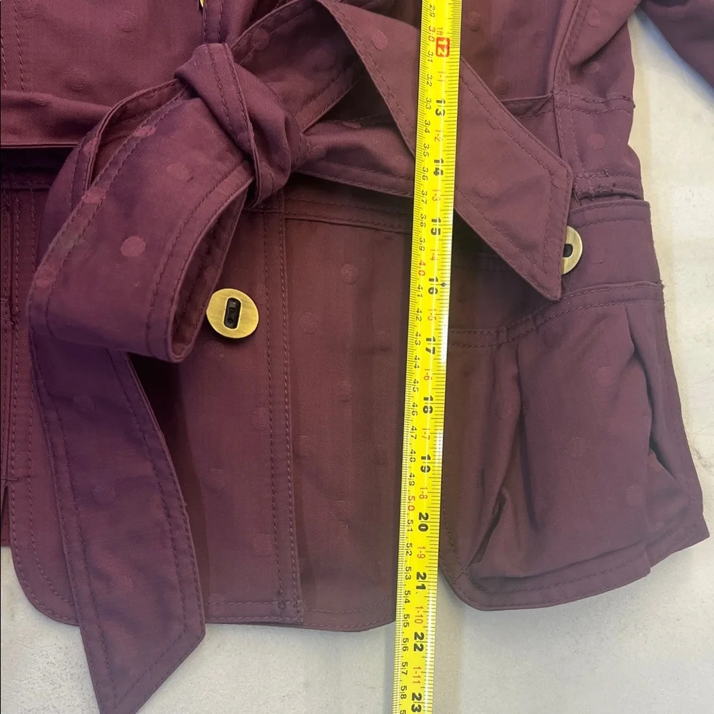Marc By Marc Jacobs Burgundy Trench Coat - Picture 5 of 5